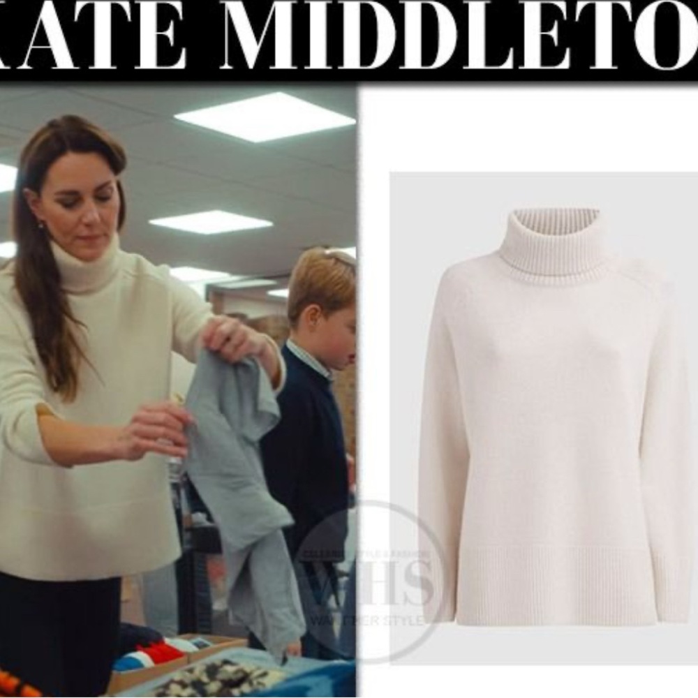 Reiss Off-White Turtleneck Sweater